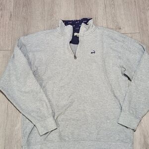 Men's Gray Quarter-Zip Sweater